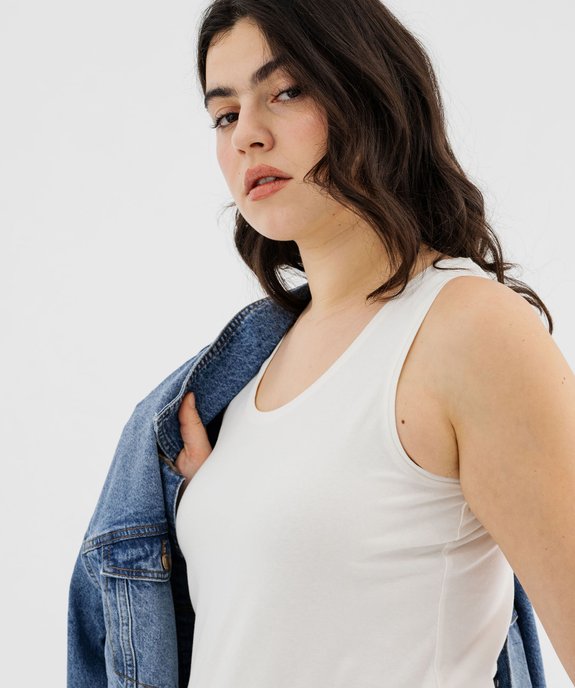 Débardeur à col rond uni femme grande taille vue7 - GEMO 4G GT - GEMO