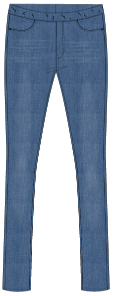 Jegging délavé taille normale femme vue1 - GEMO(FEMME PAP) - GEMO
