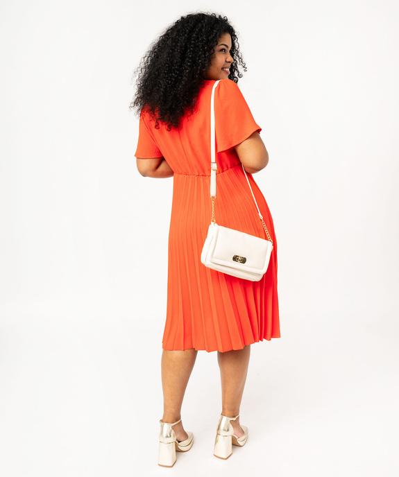Robe grande taille manches courtes fluide et plissée femme vue3 - GEMO (G TAILLE) - GEMO