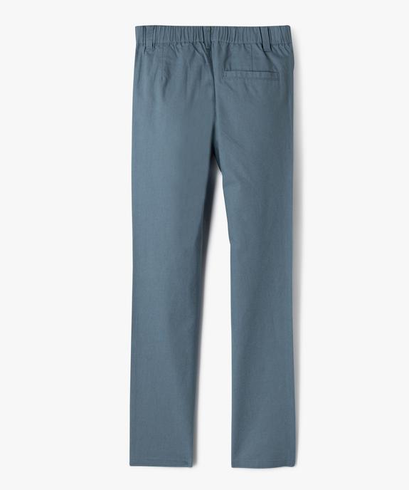 Pantalon chino coupe regular garçon vue3 - GEMO (JUNIOR) - GEMO