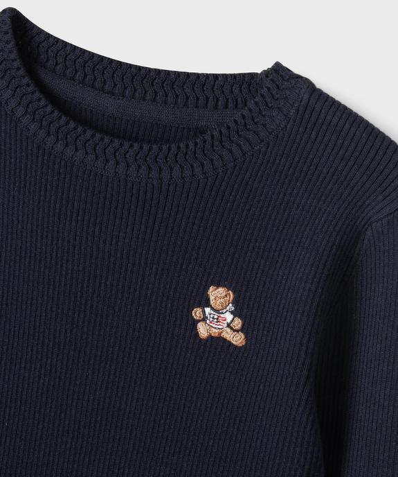 Pull en maille côtelée fille - LuluCastagnette vue3 - LULUCASTAGNETTE - GEMO
