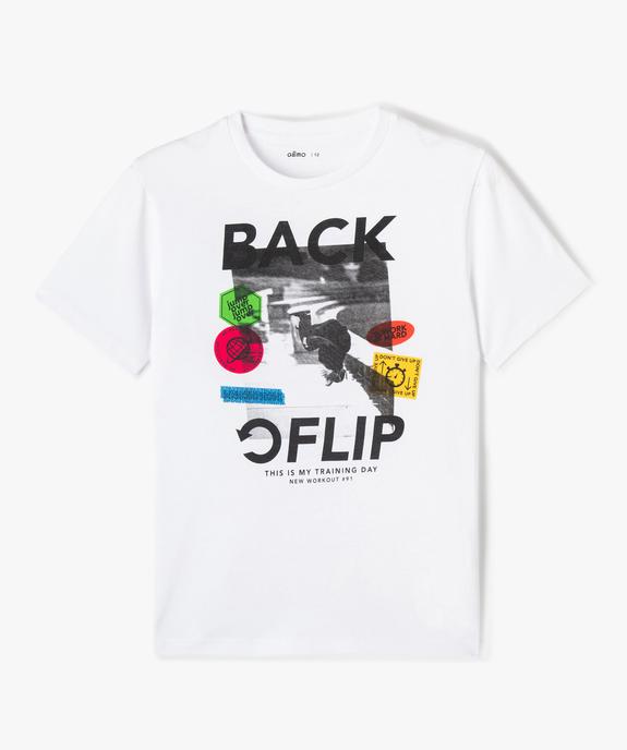 Tee-shirt imprimé en coton garçon vue2 - GEMO (JUNIOR) - GEMO