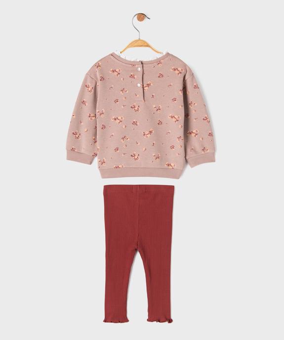 Ensemble 2 pièces bébé fille - Sweat et legging vue4 - GEMO 4G BEBE - GEMO