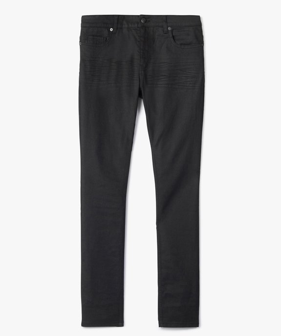 Jean homme en toile enduite coupe Straight vue4 - GEMO (HOMME) - GEMO