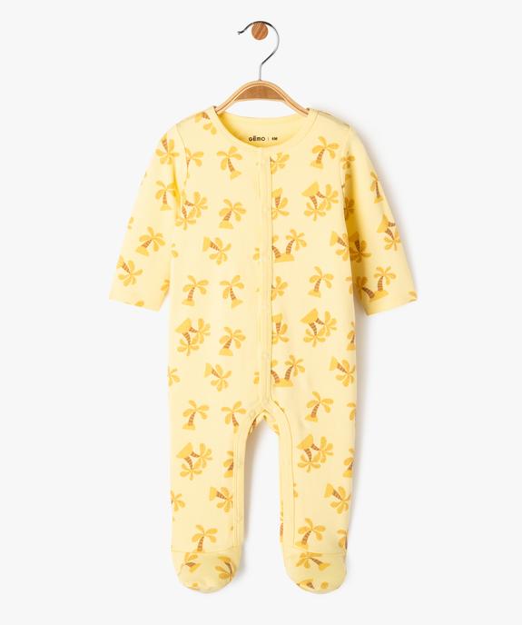 Pyjama dors-bien fermeture devant avec motifs palmiers bébé vue1 - GEMO 4G BEBE - GEMO