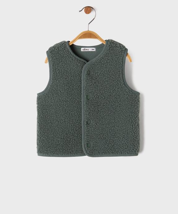 Gilet sans manches en fourrure imitation doublé polaire bébé garçon vue1 - GEMO(BEBE DEBT) - GEMO