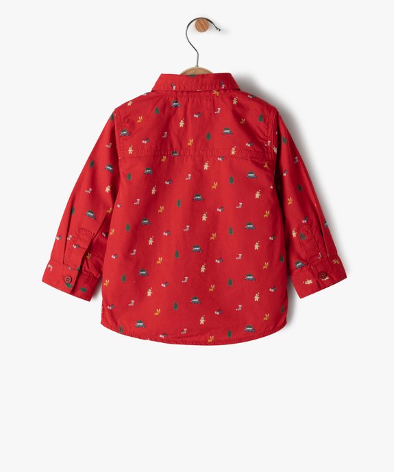 Chemise Bebe Garcon Speciale Noel Avec Nœud Papillon Gemo