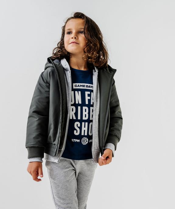 Blouson à capuche finement matelassé garçon vue5 - GEMO 4G GARCON - GEMO