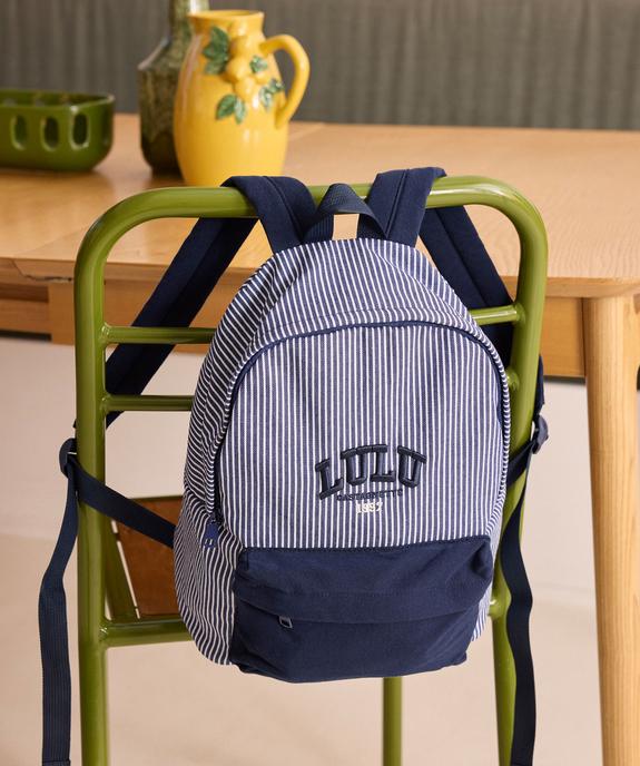 Sac à dos en toile à rayures enfant - LuluCastagnette vue1 - LULUCASTAGNETTE - GEMO