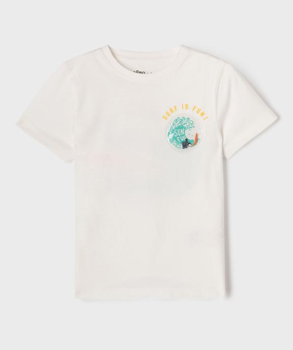 T-shirt à motif en relief garçon vue5 - GEMO 4G GARCON - GEMO