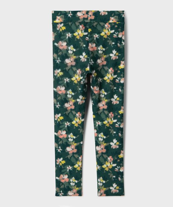 Legging long de sport en stretch à large ceinture élastique fille vue3 - GEMO 4G FILLE - GEMO