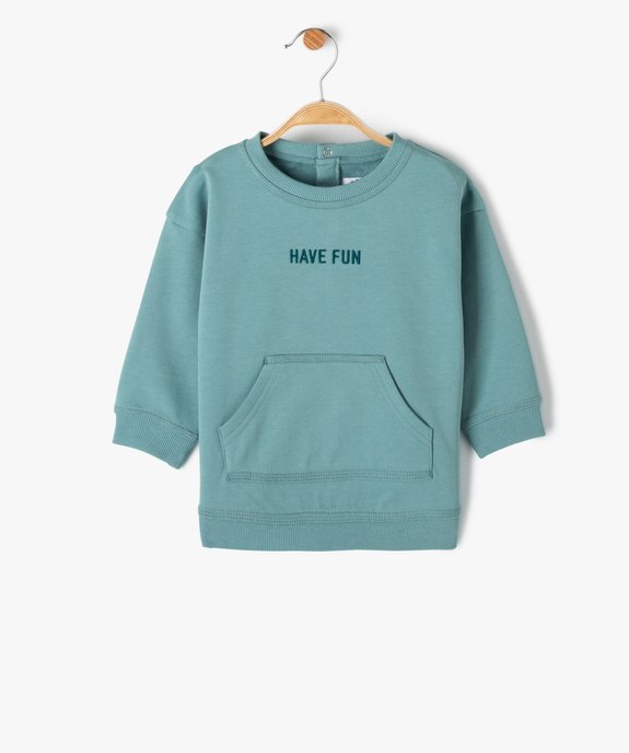 Sweat bébé avec petite broderie vue1 - GEMO(BEBE DEBT) - GEMO
