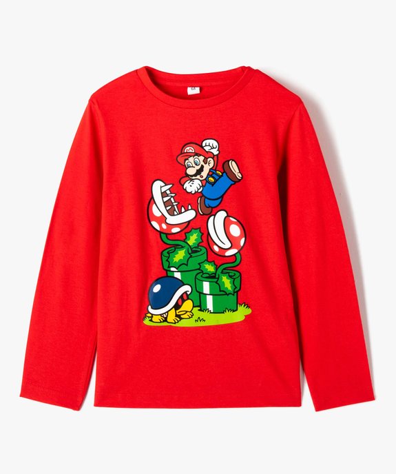 Tee-shirt garçon avec large motif coloré - Super Mario vue2 - MARIO - GEMO