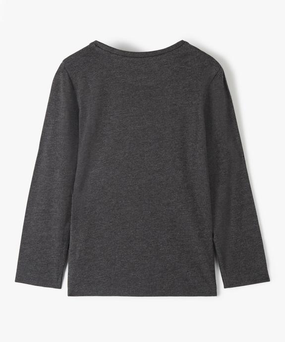 Tee-shirt à manches longues avec poche poitrine garçon vue3 - GEMO 4G GARCON - GEMO