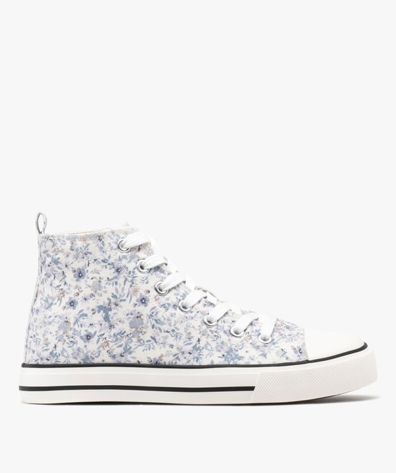 Baskets montantes en toile fleuri femme vue2 - FOLLOW ME G4G - GEMO