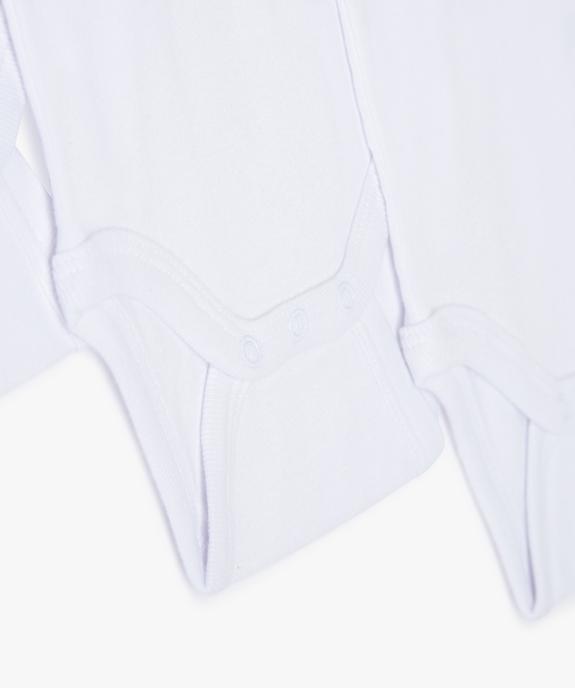 Bodies bébé sans manches (lot de 3) 100% coton biologique vue2 - GEMO 4G BEBE - GEMO