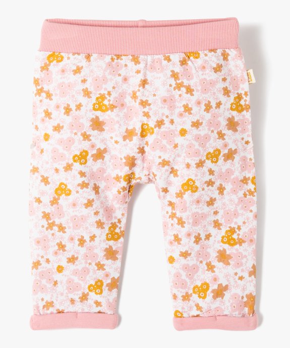 Pantalon bébé fille à motifs fleuris entièrement doublé - LuluCastagnette vue2 - LULUCASTAGNETTE - GEMO