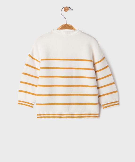 Pull rayé en fine maille bébé garçon - LuluCastagnette vue4 - LULUCASTAGNETTE - GEMO