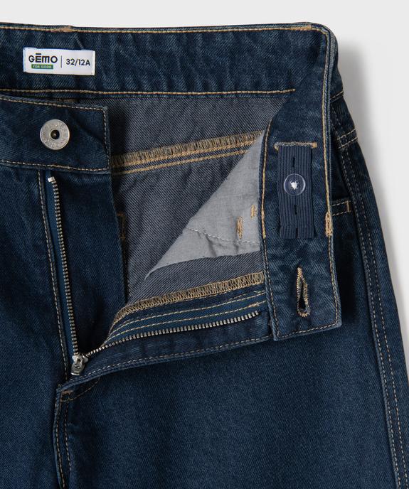 Jean wide leg en denim 100% coton fille vue3 - GEMO 4G FILLE - GEMO