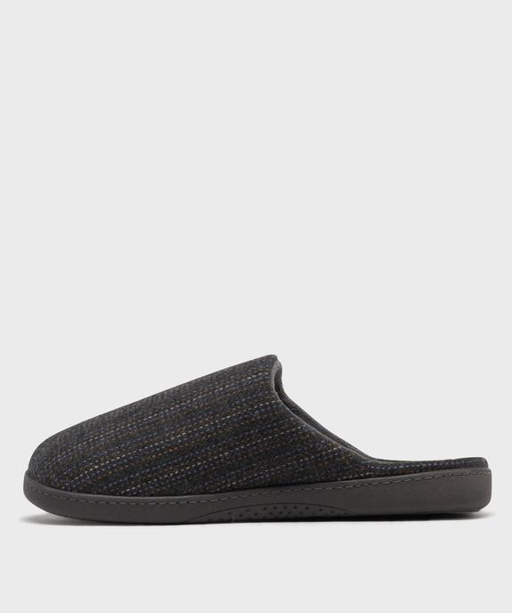 Chaussons mules à rayures multicolores homme - Isotoner vue3 - ISOTONER - GEMO