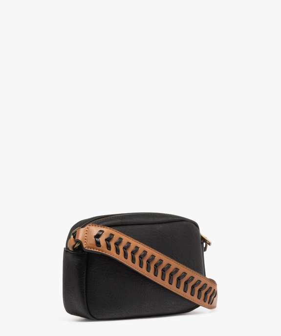 Sac besace compact à bandoulière large tressée femme vue2 - GEMO (ACCESS) - GEMO