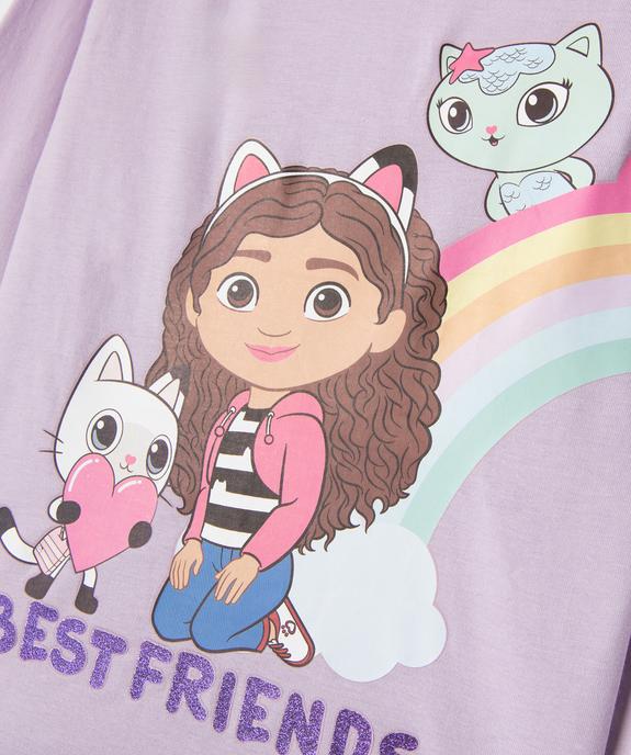 Pyjama bicolore avec motifs chats fille - Gabby’s Dollhouse vue2 - GABBY - GEMO