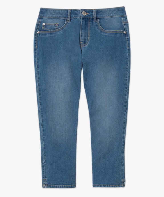 Pantacourt femme en toile denim extensible vue11 - GEMO 4G FEMME - GEMO