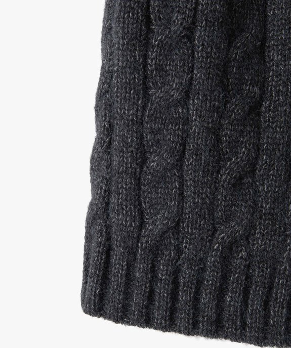 Echarpe homme chinée en maille torsadée vue3 - GEMO 4G HOMME - GEMO