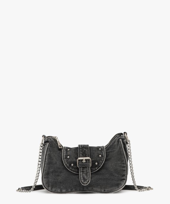 Sac besace en jean à bandoulière chaîne femme vue1 - GEMO (ACCESS) - GEMO