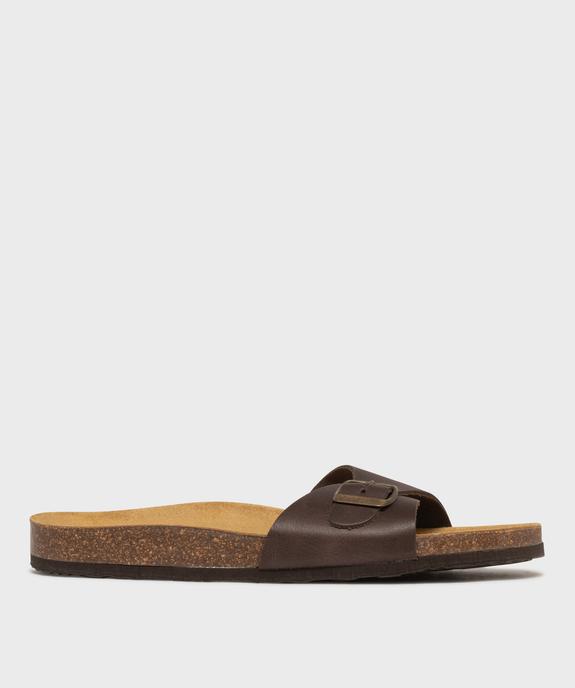 Mules ouvertes dessus cuir avec boucle métallique homme  Tanéo vue1 - TANEO GEMO FOR GOOD - GEMO
