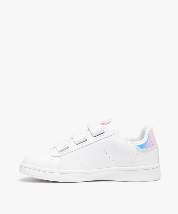 Baskets fille unies à scratchs et détails irisés - Slazenger vue3 - SLAZENGER - GEMO