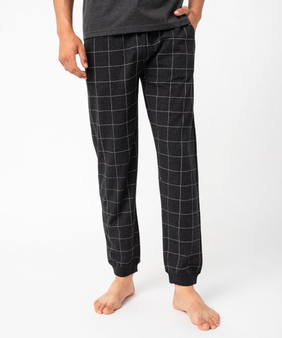 Pantalon de pyjama en jersey à taille élastique homme vue2 - GEMO(HOMWR HOM) - GEMO
