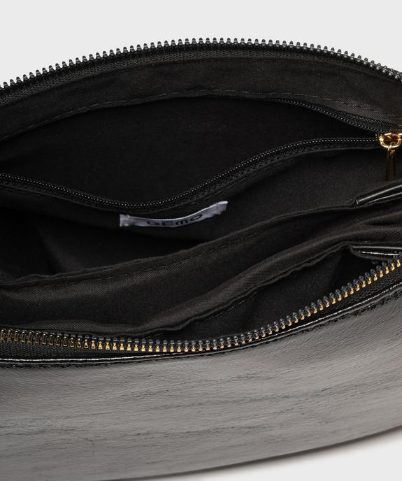 Sac bandoulière à trois soufflets devant verni femme vue3 - GEMO (ACCESS) - GEMO