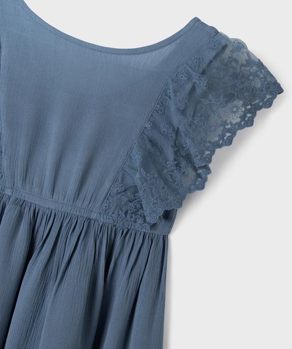 Robe sans manches fluide avec détails en dentelle fille vue2 - GEMO 4G FILLE - GEMO