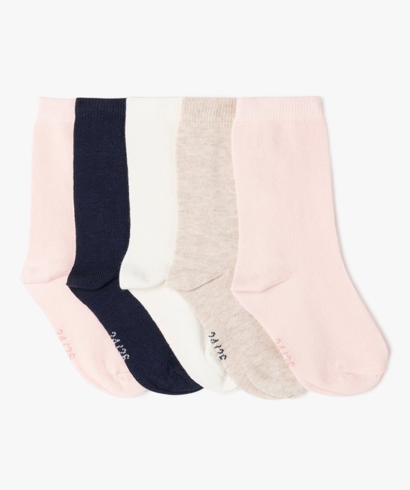 Chaussettes tige haute en maille fine fille (lot de 5) vue1 - BUGGY GEMO FOR GOOD - GEMO