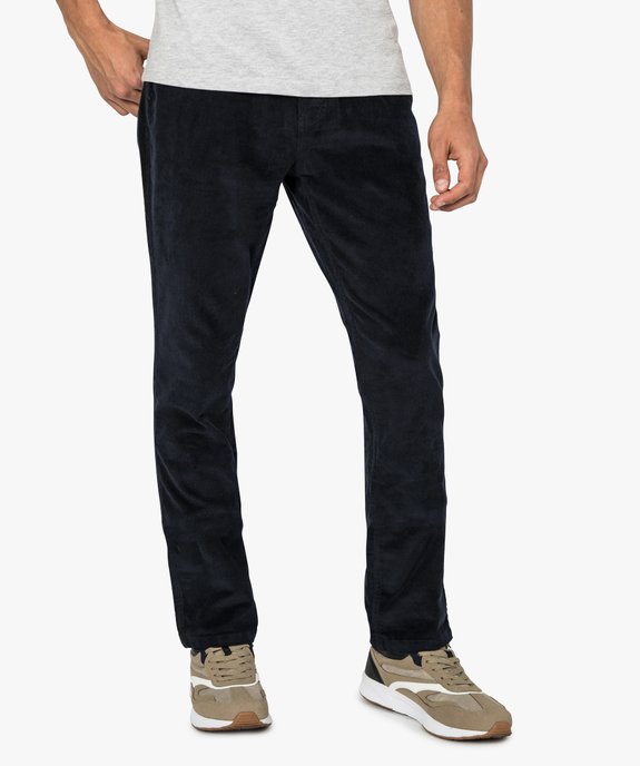 Pantalon homme droit en velours côtelé vue3 - GEMO (HOMME) - GEMO