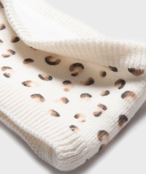 Echarpe tour de cou doublée polaire à motifs tachetés bébé fille - GEMO(BEBE DEBT) Echarpe tour de cou doublée polaire à motifs tachetés bébé fille vue2 - GEMO(BEBE DEBT) - GEMO