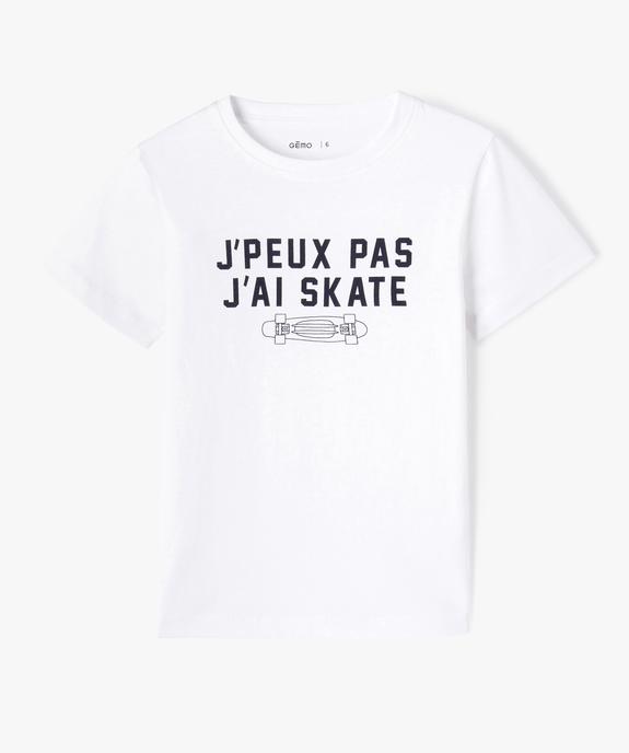 Tee-shirt imprimé à manches courtes garçon vue1 - GEMO (ENFANT) - GEMO
