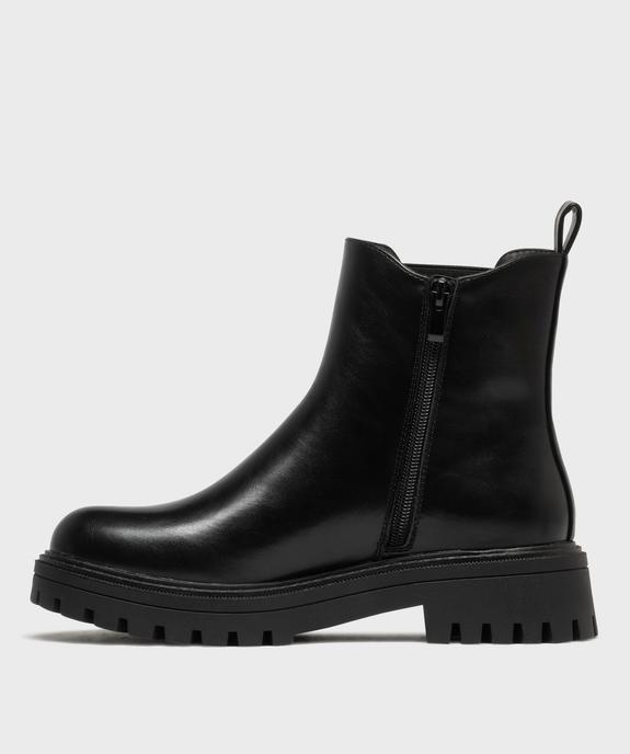 Boots crantés avec élastique latéral femme - 5 Miles vue4 - 5 MILES - GEMO