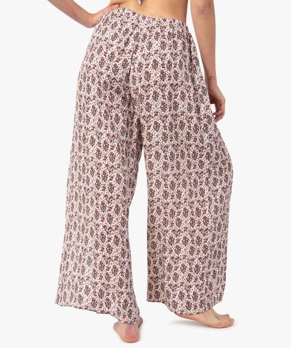 Pantalon de plage femme ouvert sur l’avant vue3 - GEMO 4G FEMME - GEMO