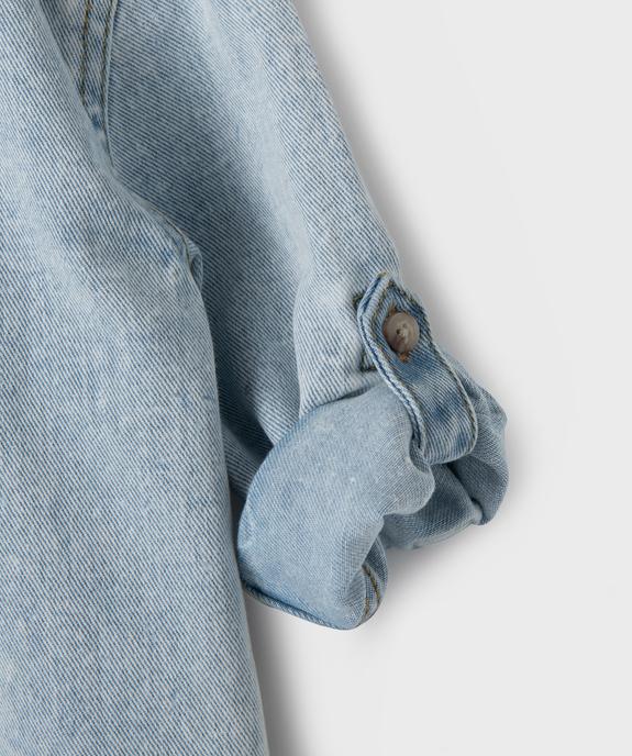 Chemise en jean avec manches retroussables bébé garçon vue4 - GEMO 4G BEBE - GEMO