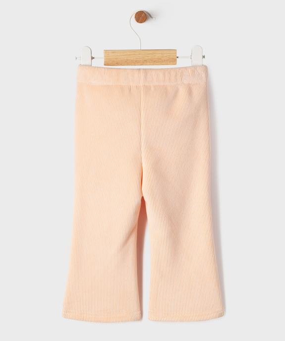 Pantalon en maille côtelée à doublure fourrure imitation bébé fille vue3 - GEMO(BEBE DEBT) - GEMO