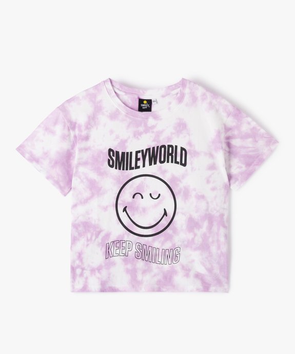 Tee-shirt fille large tie-and-dye imprimé - Smiley World vue1 - SMILEY - GEMO