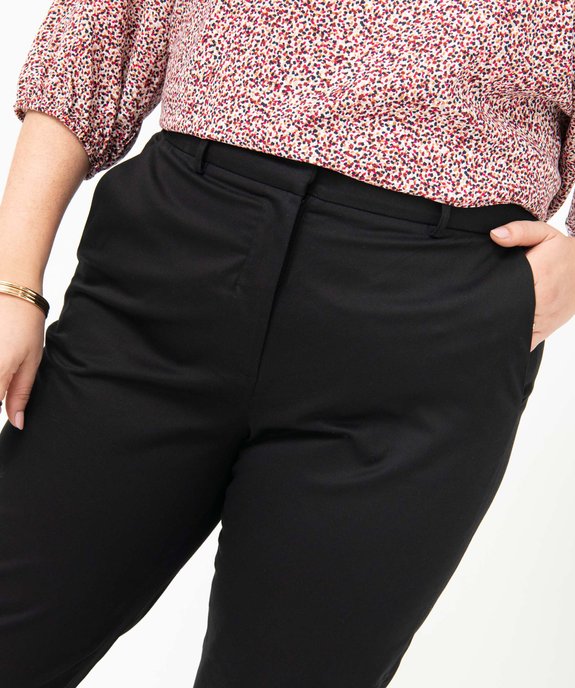 Pantalon femme grande taille 7/8 en maille stretch vue2 - GEMO (G TAILLE) - GEMO