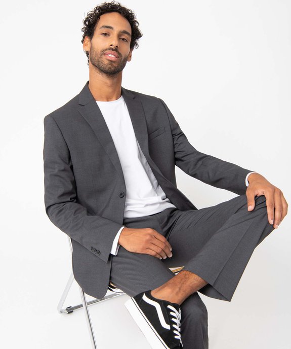 Pantalon de costume homme en toile coupe droite vue5 - GEMO (HOMME) - GEMO