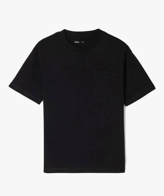 Tee-shirt uni à poche garçon vue1 - GEMO (JUNIOR) - GEMO