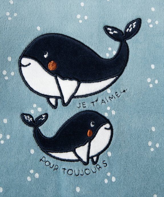 Pyjama dors-bien bébé en velours avec motifs animaux vue2 - GEMO(BB COUCHE) - GEMO
