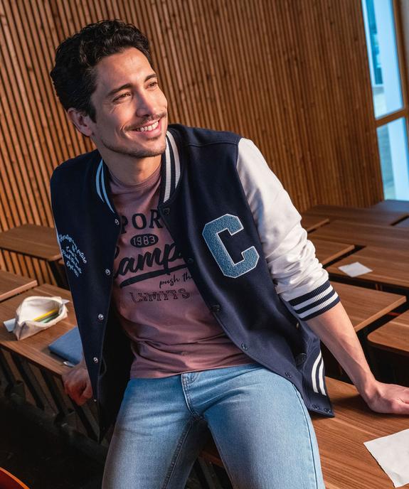 Sweat boutonné look veste teddy homme - Camps United vue5 - CAMPS US - GEMO