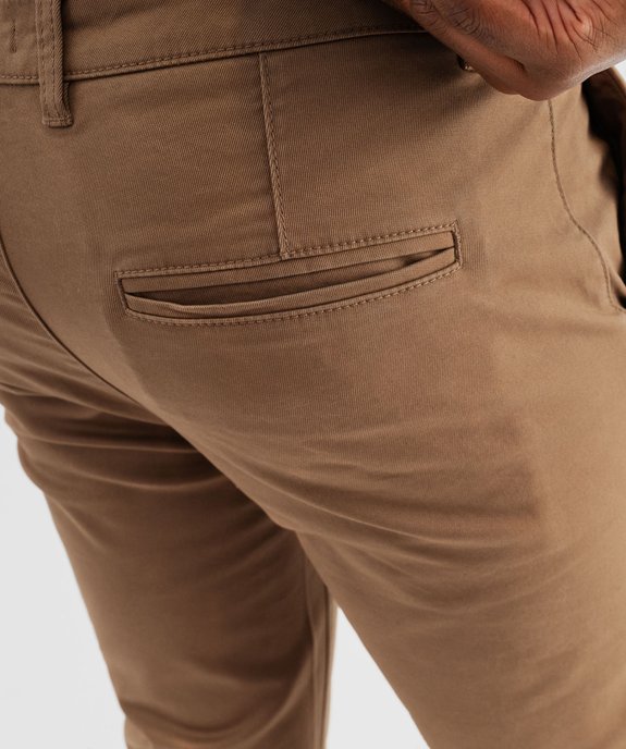 Pantalon chino slim en coton stretch homme vue2 - GEMO 4G HOMME - GEMO