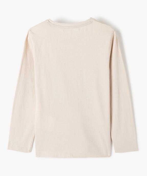 Tee-shirt manches longues esprit campus garçon vue3 - CAMPS UNITED - GEMO